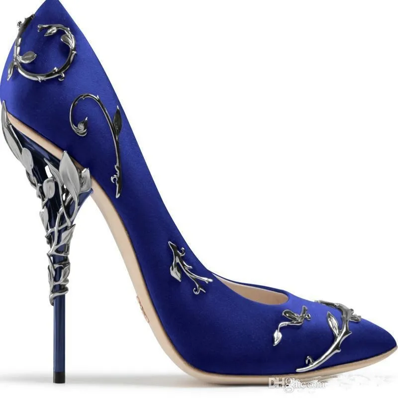 Ralph and Russo Eden Pumps 120 in satin with crystal floral embellishment