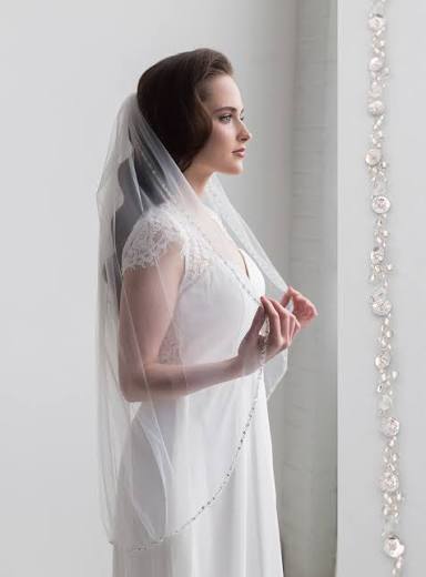 Crystal-Embellished Cathedral Veil